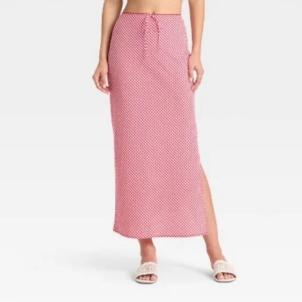 Red Maxi Skirt
